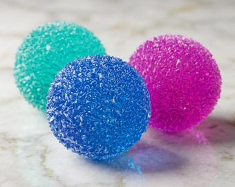 Pelota blanda Crystal Ice Mochi, juguete sensorial antiestrés, juguete para apretar para aliviar la ansiedad, juguete de escritorio