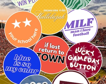 Custom Gameday Button | College Button | Football Button | University Gameday Button