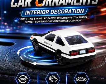 Rotating Car Interior Ornament, Drift Tail Swing Model, Center Console Decoration, Car Lover Gift