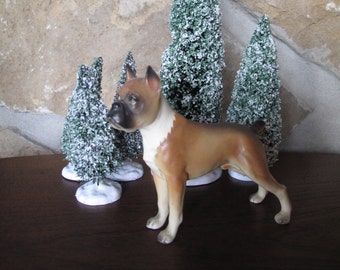 Boxer Dog Statue, Figurine, Porcelain, Docked Tail, Show Dog Pose, Show Dog, Dog Figurine, Boxer, Male, Statue, Porcelain, Painted