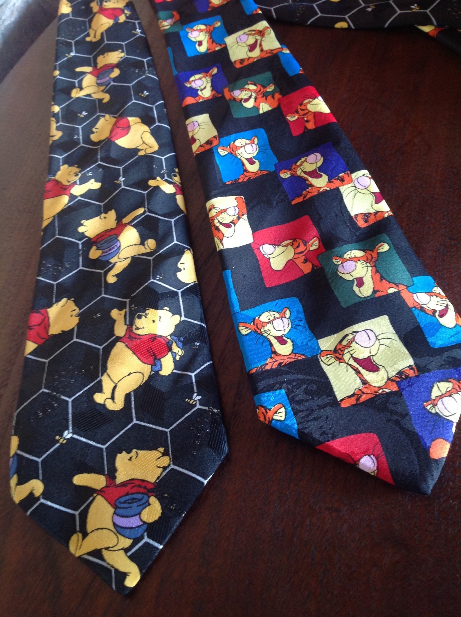 2 Winnie the Pooh Ties Pooh Vintage Disney Tigger - Etsy