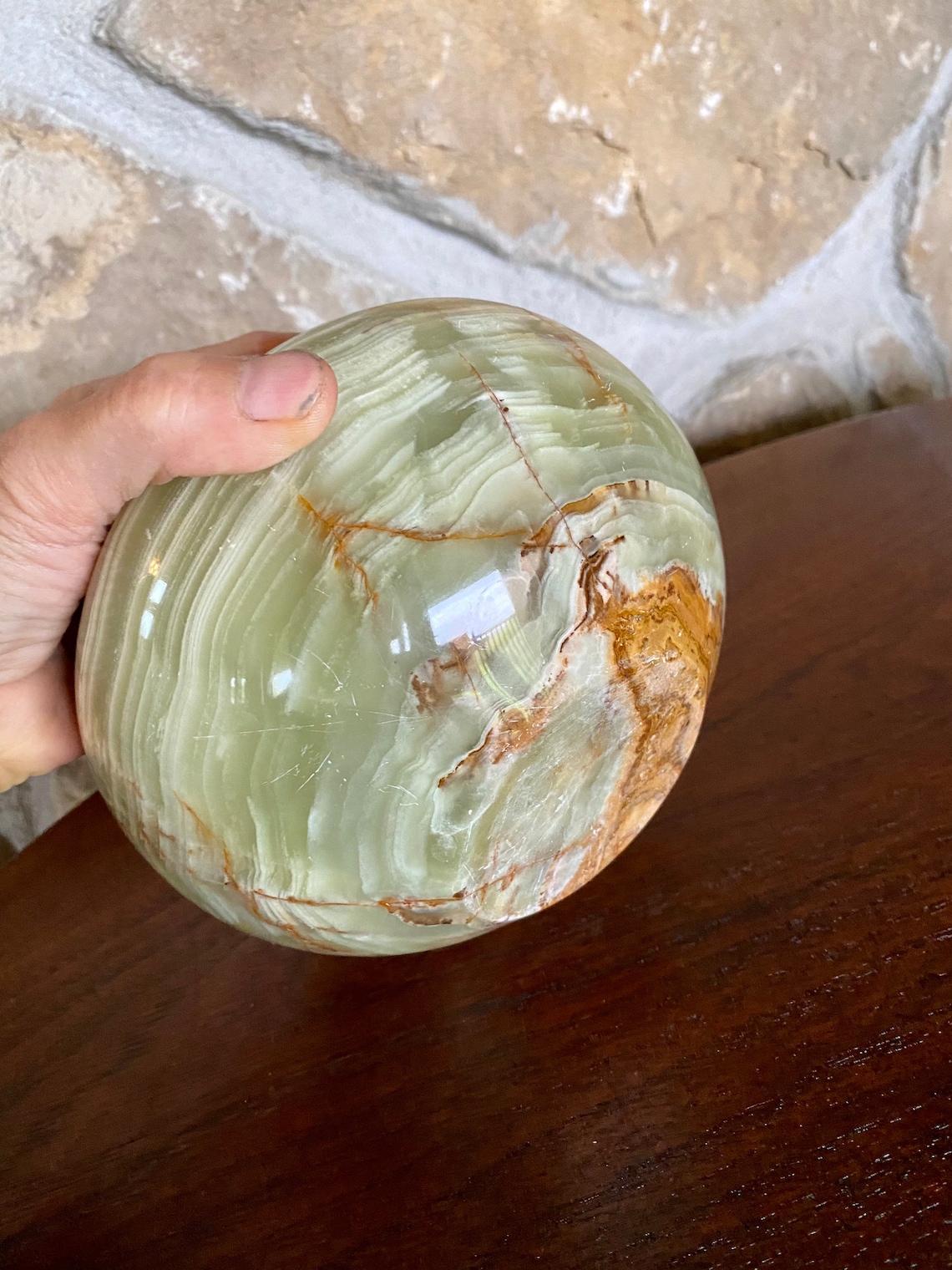 Green Alabaster Stone Vase Etsy