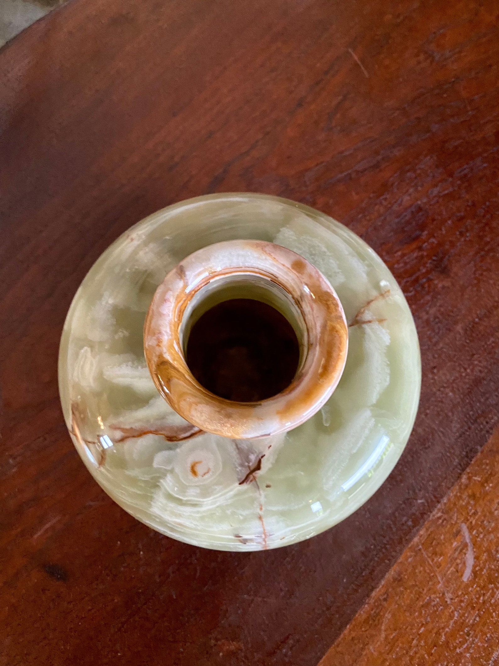 Green Alabaster Stone Vase Etsy