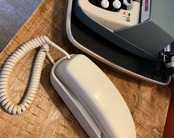 Vintage Unisonic desk phone, landline, princess style, tone phone, telephone, ivory
