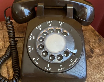 Working Vintage Stronmberg-Carlson Desk Phone, Chocolate Brown, Landline