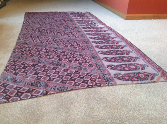 Silk Scarf, Large Rectangular, Block Printed, Mad… - image 9