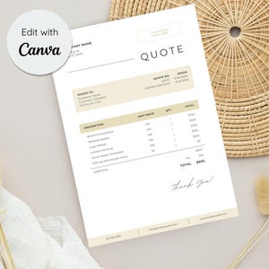 Modelo de orçamento editável para pequenas empresas | Formulário de estimativa para freelancers (download digital)