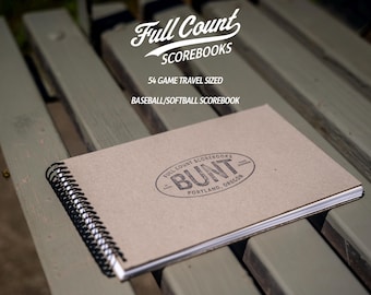 Handbound Baseball/Softball Scorebook | Travel Size, 54 Games
