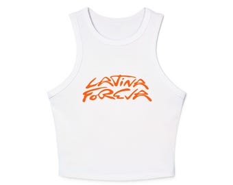 Latina Foreva Micro Rib Racer Tank Top