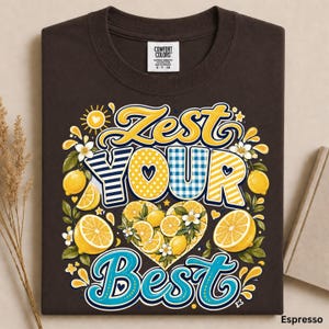 Zest Your Best Shirt, Colorful Lemon Graphic Tee, Retro Summer Citrus T-Shirt, Fruit Lover Gift Easy Peasy Lemon Squeezy Shirt, image 7