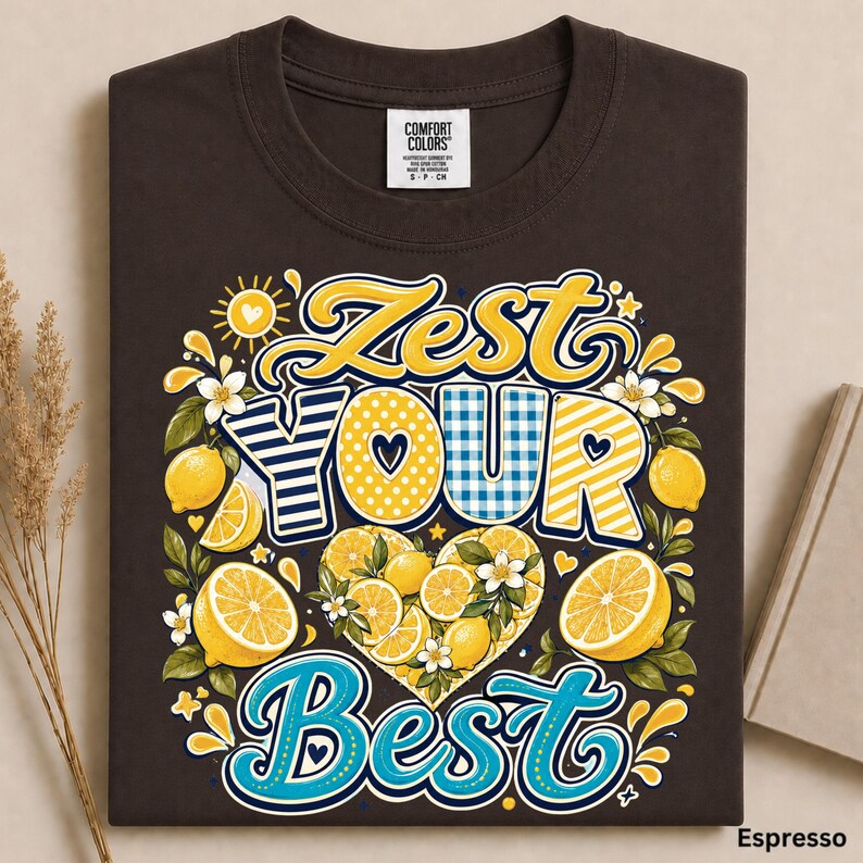 Zest Your Best Shirt, Colorful Lemon Graphic Tee, Retro Summer Citrus T-Shirt, Fruit Lover Gift Easy Peasy Lemon Squeezy Shirt, image 7