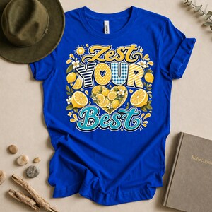 Zest Your Best Shirt, Colorful Lemon Graphic Tee, Retro Summer Citrus T-Shirt, Fruit Lover Gift Easy Peasy Lemon Squeezy Shirt, image 14