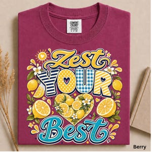 Zest Your Best Shirt, Colorful Lemon Graphic Tee, Retro Summer Citrus T-Shirt, Fruit Lover Gift Easy Peasy Lemon Squeezy Shirt, image 6
