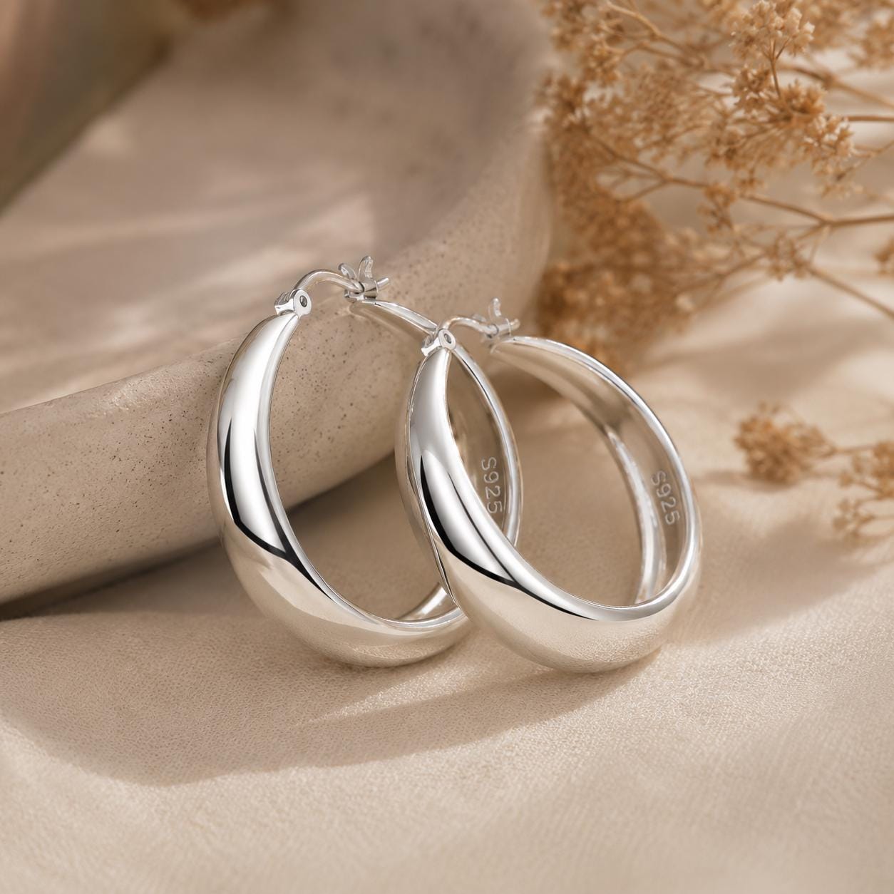 Vintage Silver Hoops - Etsy UK