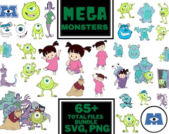 Monsters Bundle SVG PNG Files for Cricut