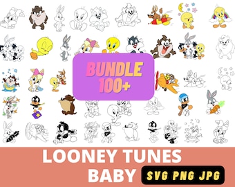 Baby Tunes SVG Bundle, Looney Characters Cut File (Digital Download)