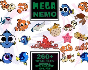 Nemo Mega Bundle SVG PNG Files for Cricut