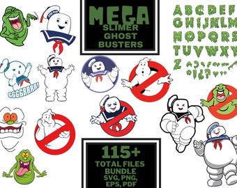 Ghostbusters PNG, Instant Download Clipart, Slimer PNG, Digital File Only
