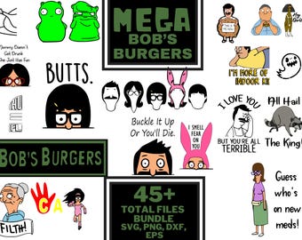 Bob's Burgers SVG PNG Bundle for Cricut