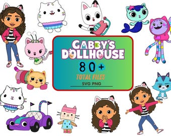 Gabby's Dollhouse Bundle PNG SVG Files for Cricut