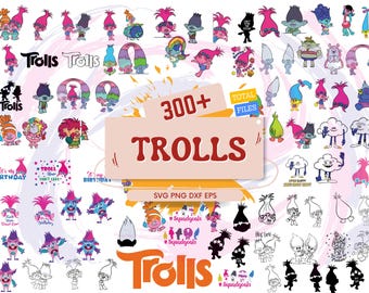 Trolls Bundle SVG PNG Files for Cricut