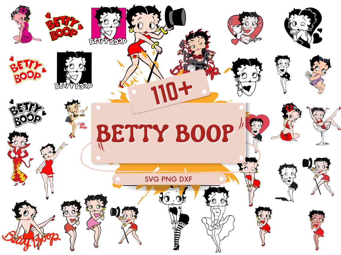 Boop Icon Betty Boop Bundle SVG PNG Files for Cricut - Etsy