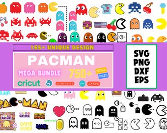 Pacman Bundle SVG, PNG DXF Files