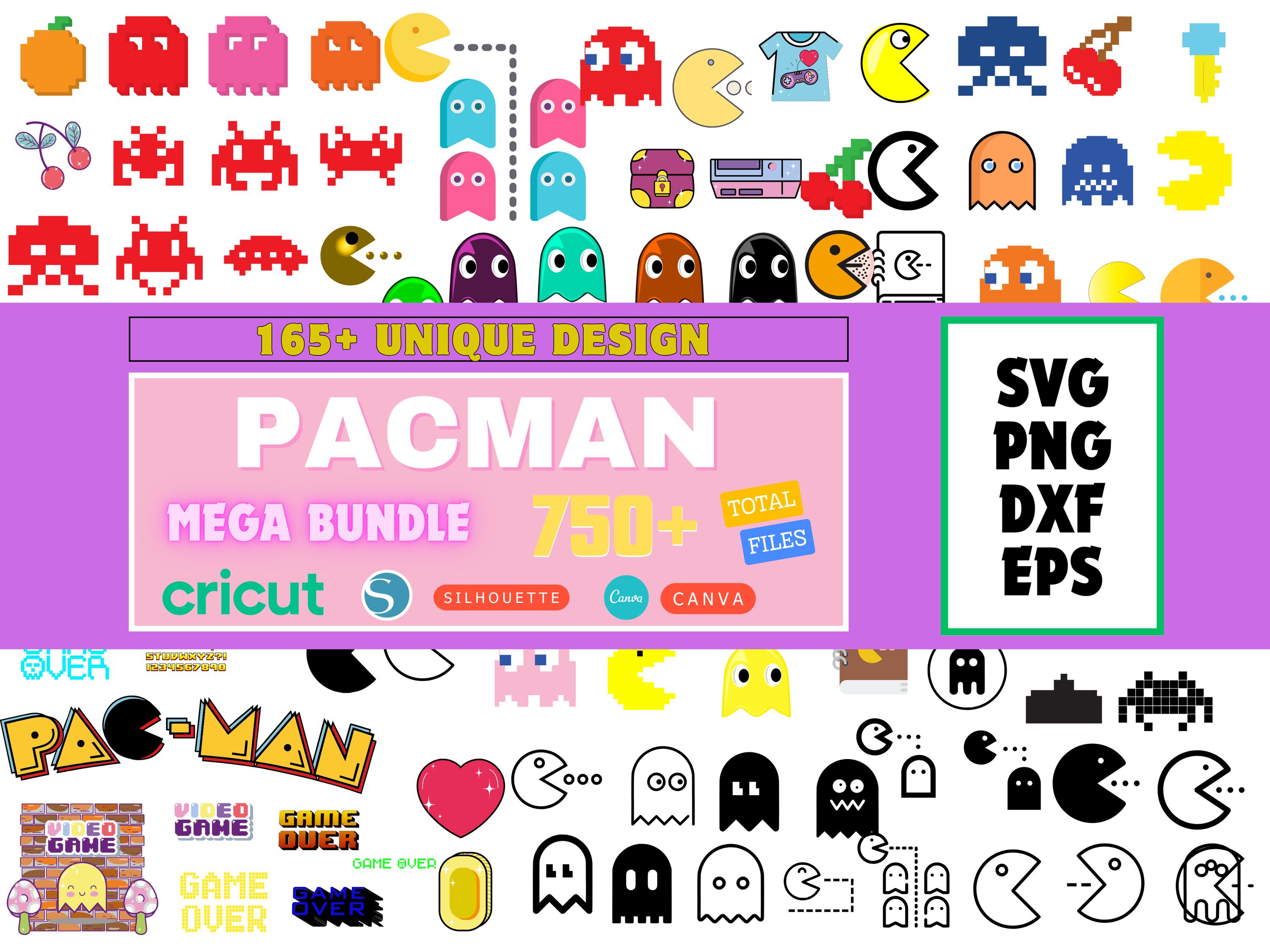 Pacman Bundle SVG, PNG DXF Files - Etsy