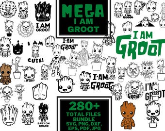 Groot SVG PNG Bundle for Cricut