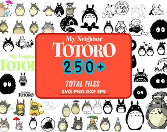 Paquete de archivos de Mi Vecino Totoro en formato PNG, PDF, DXF y EPS (descarga digital).