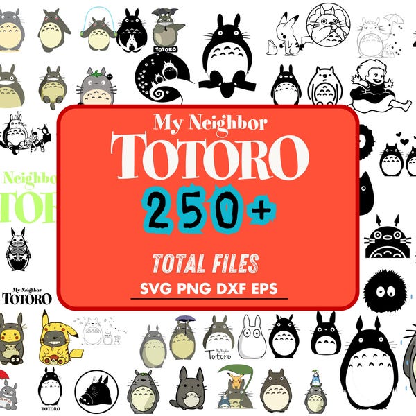 My Neighbor Totoro Bundle Files PNG PDF DXF Eps (Digital Download)