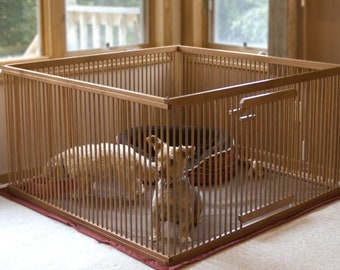 4'x4' Large Dog Kennel with Floor Mat.