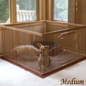 4'x4' Large Dog Kennel with Floor Mat. image 1