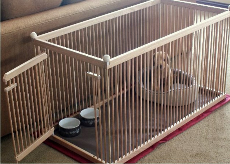 2'x4' Solid MAPLE Dog Crate Gate on 2' End Etsy