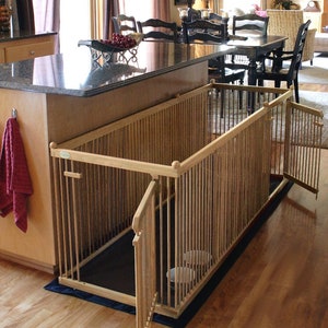 2'x 6' Oversized Indoor Dog Kennel with Machine-washable Fabric Snap-on Floor Mat