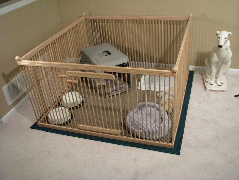 4'x4' Large Dog Kennel with Floor Mat. image 2