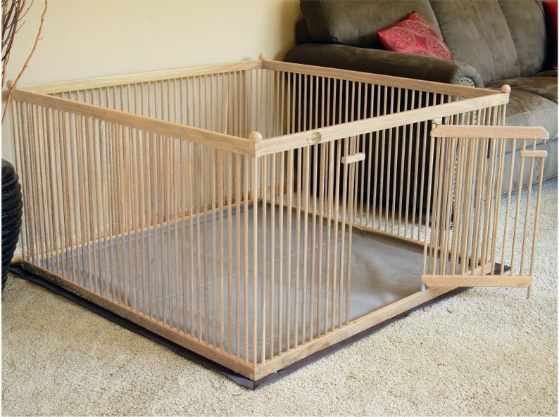 4'x4' Large Dog Kennel with Floor Mat. image 3