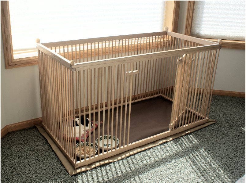 two room dog crate