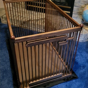 2'x3' Small Wooden Dog Crate with Snap-on Floor Mat built-to-order image 2