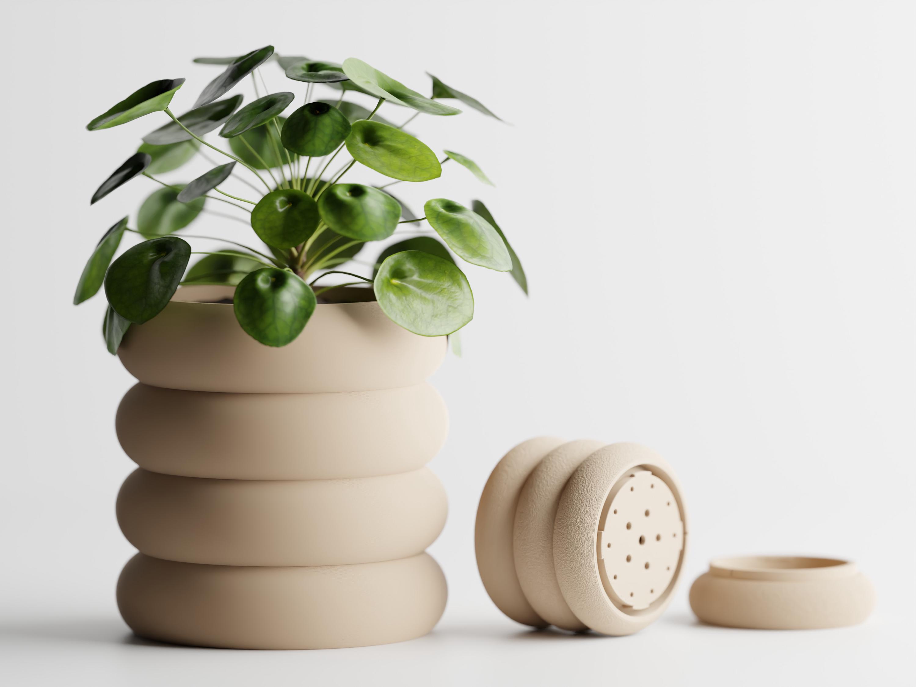 Blumentopf mit untersetzer