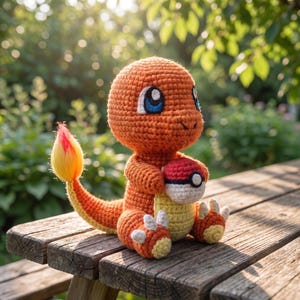 Charmander Pokemon Crochet Pattern PDF | Easy and Low Sew Digital Amigurumi