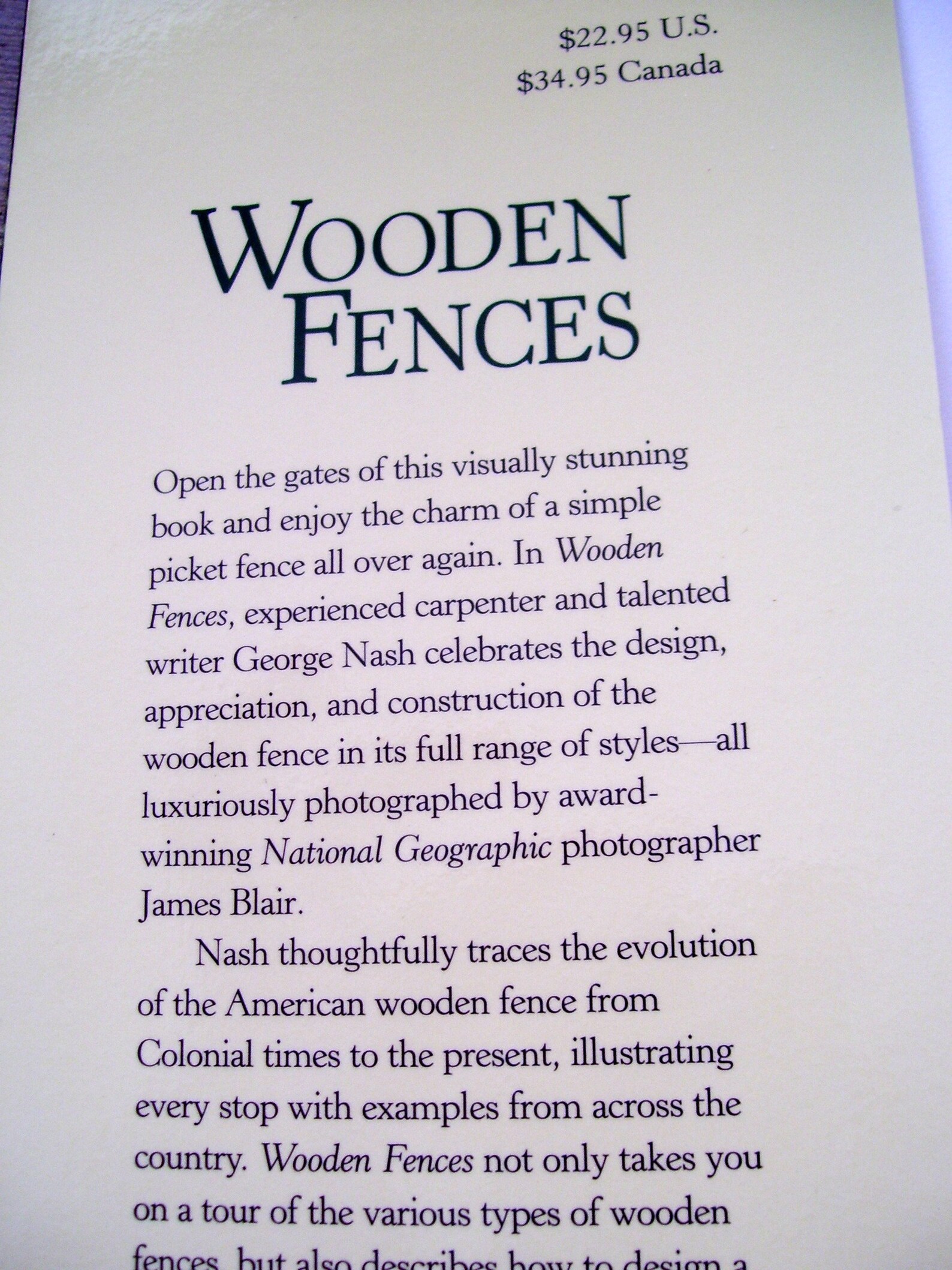 WOODEN FENCES Book Vintage Fence Book Softcover Book Fence Etsy