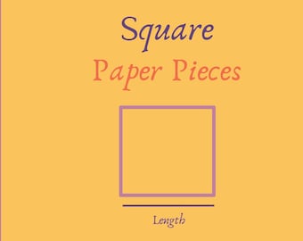 Pre-Cut Square Paper Pieces EPP English Paper Piecing Templates
