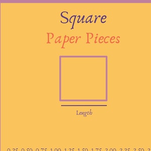 Pre-Cut Square Paper Pieces EPP English Paper Piecing Templates