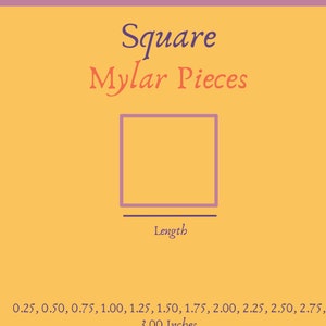 Pre-cut Square Mylar Pieces EPP English Paper Piecing Templates