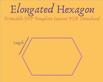 Printable Rupee Hexagon EPP Template Instant PDF Download