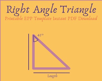 Printable Half Square Triangle EPP Template Instant PDF Download