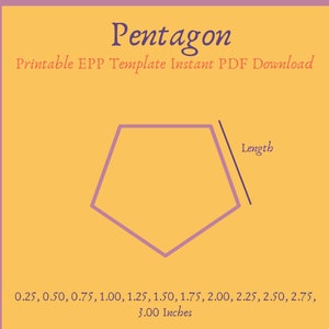 Printable Pentagon EPP Template PDF Instant Download
