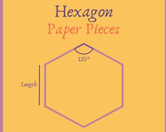 Pre-cut Hexagon 120 degree Paper Pieces EPP English Paper Piecing Templates
