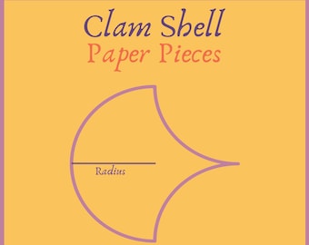 Pre-cut Clam Shell Paper Pieces EPP English Paper Piecing Templates
